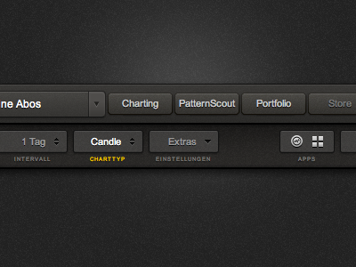 Charting Navigation Final bar css dark dropdown gui header html icons navigation tabs ui user interface