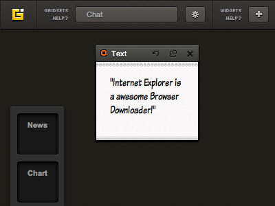 Cute little notes widget app css dark desk desktop dropdown grey gui html icons interface light market news options stock text texture ui