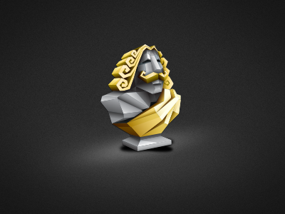 Statue Icon? app dark desktop gold icon words