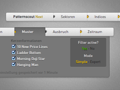 Patternscout Next app bar border button dropdown grey gui icon interface light navigation pink top ui white