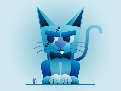 BLUE CAT blue blue cat cat cats characters characters design illustration pirate cat