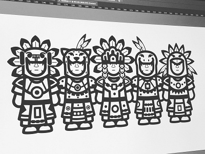 AZTECAS aztecas aztecs character design characters digital illustration eaglewarrior emperoraztec jaguarwarrior snakewarrior warriors