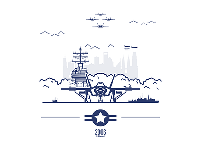 F-35 LIGHTNING II airplanes design illustration vector