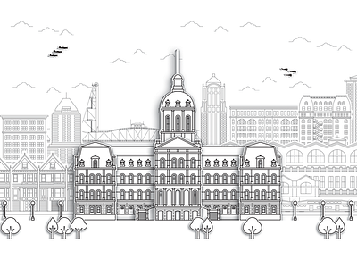 City design illustration vector