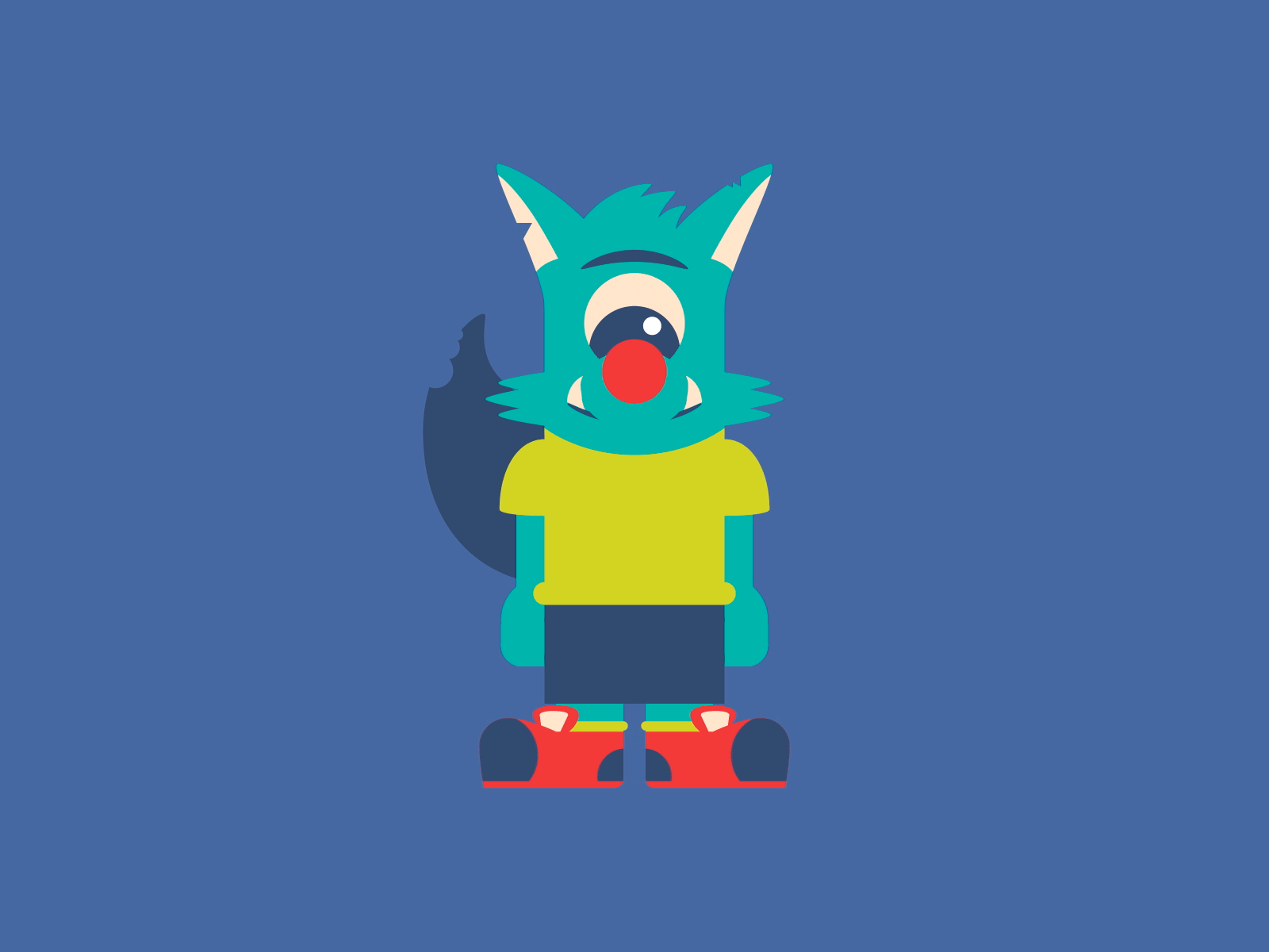 WOLF animation characters characters design cyclops illustration vector wolf