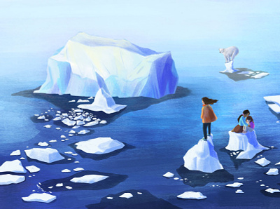 Climate Crisis climate climate change climate crisis digital art digital illustration editorial art editorial illustration environment iceberg illustration polar bear procreate procreate art social issue