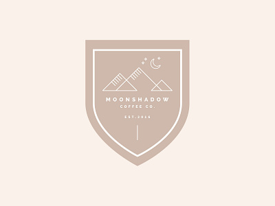 Moonshadow Coffee Co Branding beige branding coffee logo logo 3d sans serif wilderness