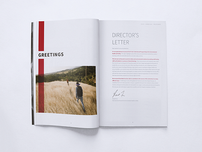 Annual Report minimalist design simple typography