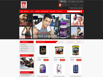 Gym Protein Website app design typography ui ux