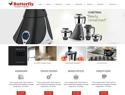 Butterfly Website design illustration typography ui ux