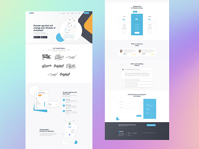 App landing page app branding design elementor flat html5 landing page minimal ui ux web wordpress