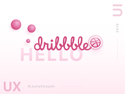 Hello Dribble app design ui ux web