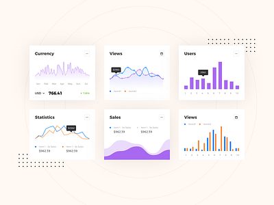 Graphs Widgets app area chart barchart flat flatdesign graphs line chart minimal modern statics ui web dashboard web ui web ui ux widgets