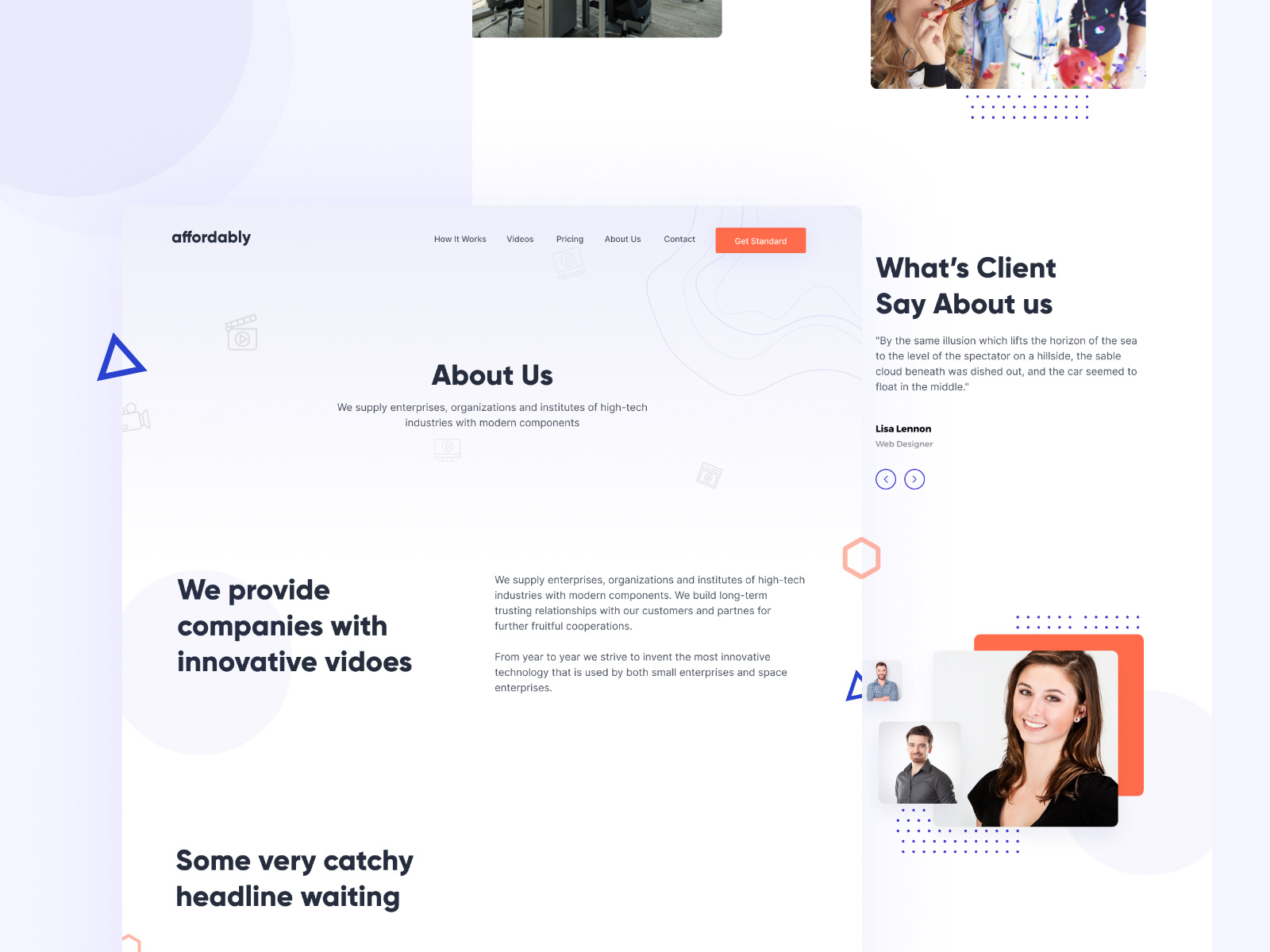 About Us Page Design by AR Shakir on Dribbble