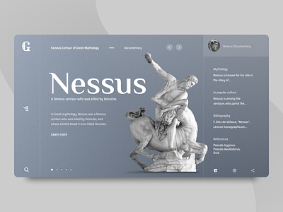 History Landing Page american history flat design greek history history web design information ui informative website landing page ui learning website minimal design minimal landing page minimal ui modern roman history