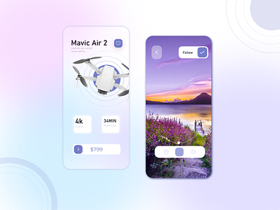 Drone Buying App drones e commerce flat flat design illustration ios mobile app design modern online shopping online store trendy ui ui design