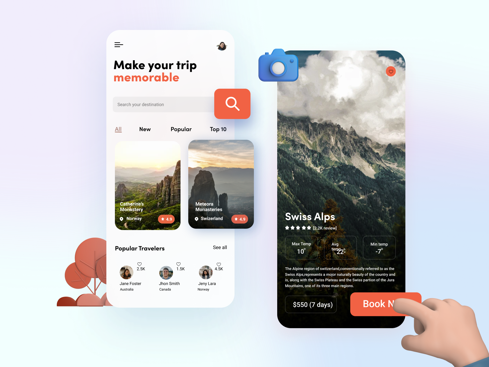 Travel App by Mike Taylor on Dribbble