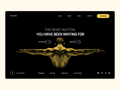 PAVILION  - Fitness Trainer Landing Page Header Concept