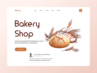 Bakery - Landing Page Concept homepage landin landing landing page landingpage online store shopify shopify store store store ui web webdesign website