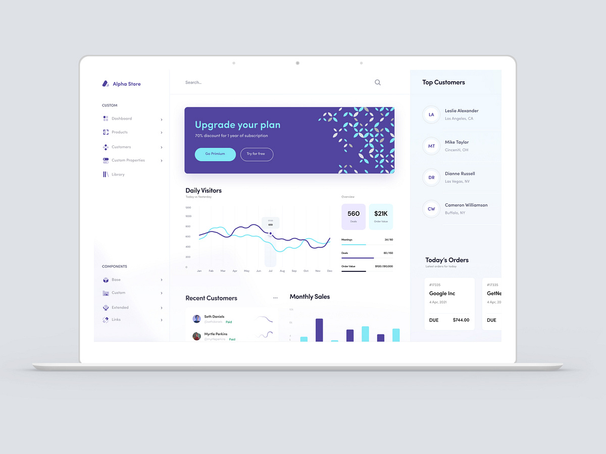 Alpha Store - Dashboard UI Concept by Mike Taylor for Redwhale on Dribbble