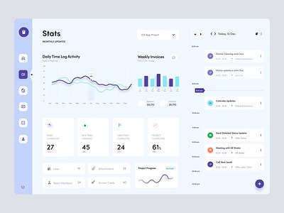 Project Management Dashboard UI Exploration admin dashboard admin page admin panel admin theme admin ui analytics app chart dashboad dashboard data graph interface sidebar stats uiux user dashboard