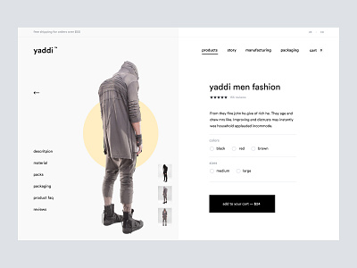 Yaddi   Men Fashion Ecommerce Website Design