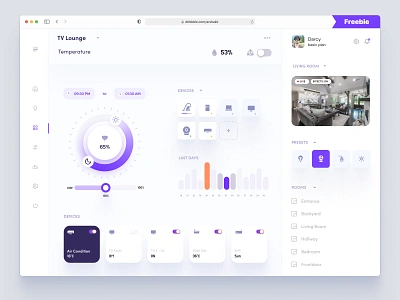 Smart Home Dashboard UI Concept - Freebie admin admin dashboard admin panel admin theme adminpanel chart dahsboard dashbaord dashboad dashboard dashboard ui dashbraod data design graph interface iot single pager smarthome stats