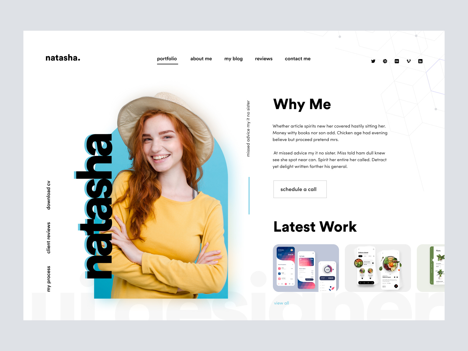 Freelancer Personal Portfolio Website UI Design By Mike Taylor For 