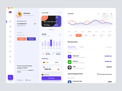 Freelancer Personal Investment Dashboard UI