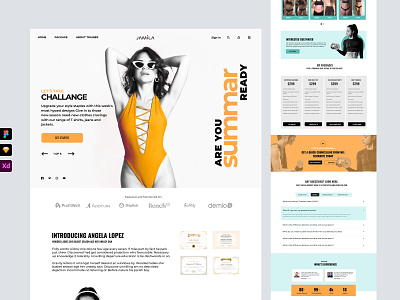 Fitness trainer landing page cta faqs fitness trainer freelancer header home page homepage homepage design landigpage landing landing page one page single page stats testimonials trainer web web design web page website
