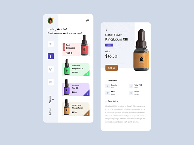 MMJ Dispensary Ecommerce App UI