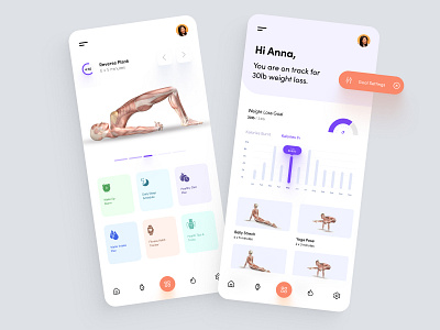 Fitness Training and Weight Loss App by AR Shakir for Redwhale on Dribbble