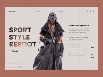 Shopify Clothing Store UI home page homepage homepage design landing landing page shopify store web web design web page website