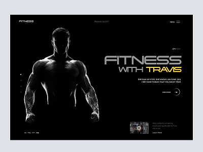 Landing Page: Fitness trainer homepage dark home page homepage homepage design landing landing page trainer web web design web page website