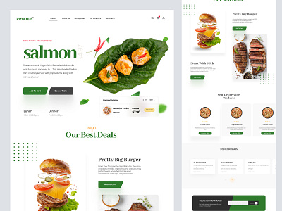 restaurant website landing page design