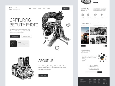 photographer landing page home home page homepage landing landing page site web web design webdesign website