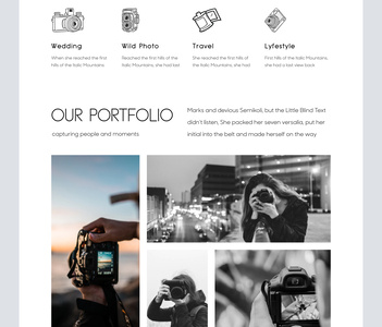 photographer landing page by AR Shakir for Landing Page Heaven on Dribbble