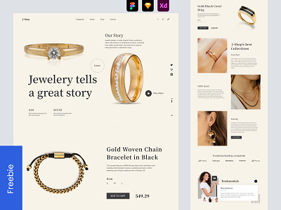 Jewelry store landing page