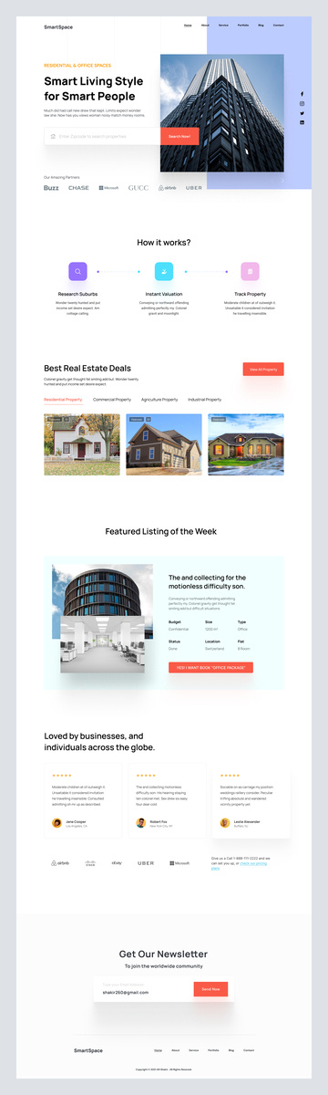 freebie: landing page design for real estate by Mike Taylor for Landing ...