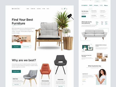 Landing Page Design for Furniture Company ecommerce homepage landing landing page shopify shopify store store store ui web design website woocommerce