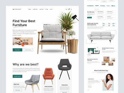 Landing Page Design for Furniture Company