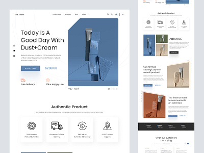 Shopify website landing page