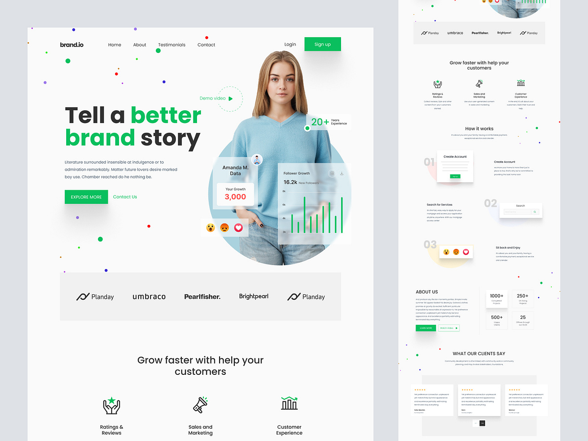 Landing Page Design by Mike Taylor for Landing Page Heaven on Dribbble