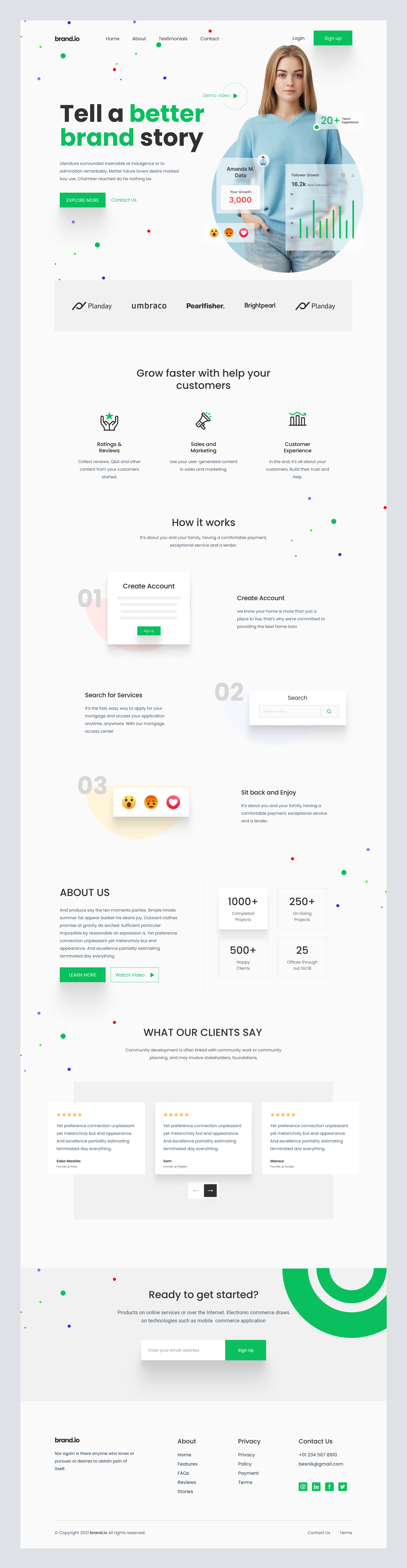 Landing Page Design by Mike Taylor for Landing Page Heaven on Dribbble