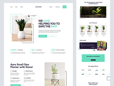 Plant Landing Page homepage landing landing page landingpage web web design webdesign website