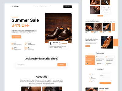 Shoe Landing Page ecommerce shopify shopify store store design store ui woocommerce