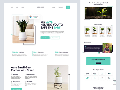 Plant Landing Page ecommerce homepage landing landing page landingpage shopify shopify store store store ui web web design webdesign website