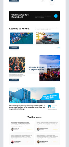 Cargo Landing Page by AR Shakir for Landing Page Heaven on Dribbble