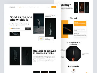 Knives Landing Page ecommerce shopify shopify store store ui woocommerce