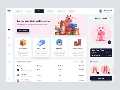 Toys Dashboard admin admin panel admin theme admin ui dashboad dashboard grid view interface list view map sidebar sidebare uiux user user dashboard